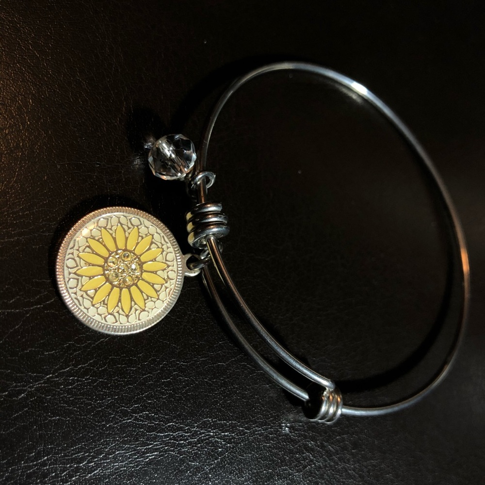 Sunflower charm bracelet